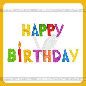 Set of color Birthday candles - vector clipart