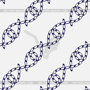 Seamless pattern with sea elements rope - vector image