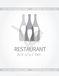 Wine list design templates with different wine - vector image