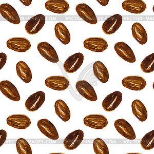 Seamless pattern with s of coffee beans - vector image