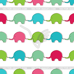 Seamless background with elephants - stock vector clipart