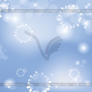 Abstract christmas card with blue background, - vector image