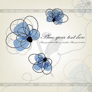 Beautiful floral background. blue flowers - vector image