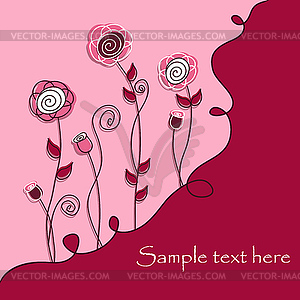 Floral background of roses - vector clipart