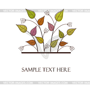 Multi-colored leaves on a white background - vector clipart