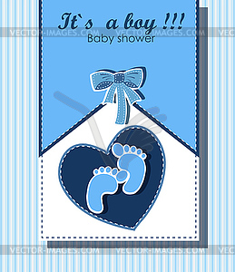 Beautiful card for baby boy - vector image
