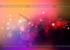 Abstract holiday light background with bokeh - vector EPS clipart