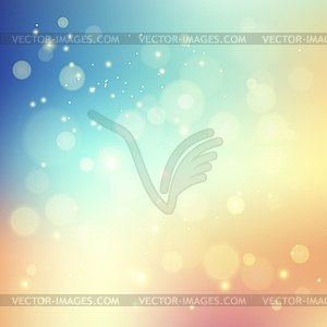 Abstract holiday light background with bokeh - vector clipart