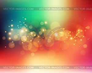 Abstract holiday light background with bokeh - vector clipart