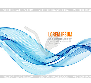 Abstract curved lines background. Template - vector image