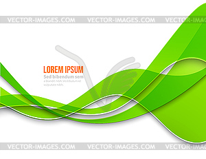 Abstract curved lines background. Template - vector image