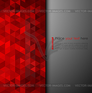 Abstract banner with triangle shapes - vector clip art