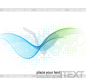 Color smoke wave abstract background - vector clipart