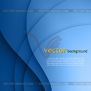 Blue smooth twist light lines background - vector image