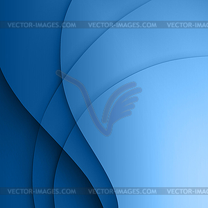 Blue smooth twist light lines background - vector image