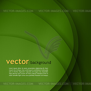 Green smooth twist light lines background - color vector clipart