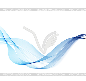 Абстрактный фон с синим дымом волны - клипарт в формате EPS