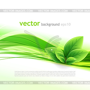 Abstract nature ecology background - vector clip art