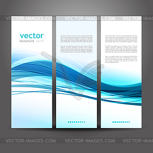 Коллекция баннеры современный дизайн волна - клипарт в векторном формате