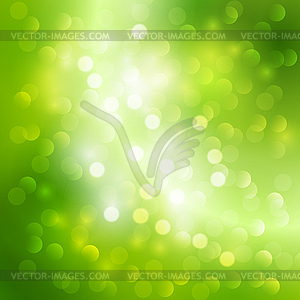 Green bokeh light background - vector clipart