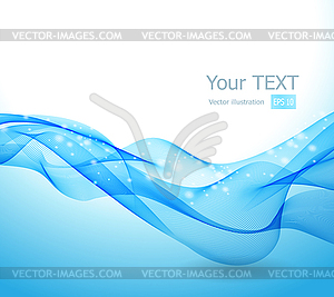 Abstract background with blue wave - vector image