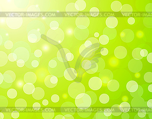 Зеленый боке светлый фон - векторное графическое изображение