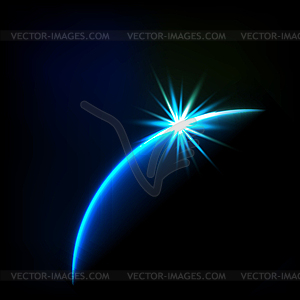 Abstract cosmic sunrise - vector clip art