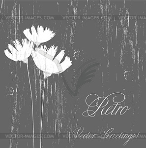 Flower retro grunge background - vector image