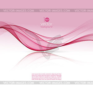 Abstract curved lines background. Template - vector image