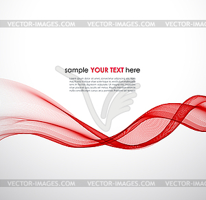 Abstract red wave background - vector clip art