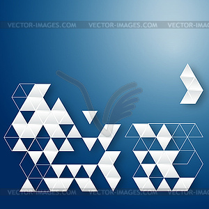 Abstract geometric background with triangle - vector clipart