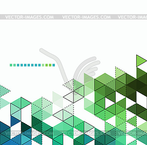 Abstract technology background with color triangle - royalty-free vector clipart