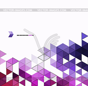 Abstract technology background with color triangle - vector clipart