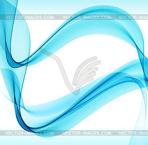 Abstract colorful blue waved background - vector image