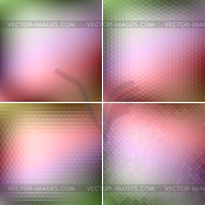 Retro colorful backgrounds collection - vector clipart