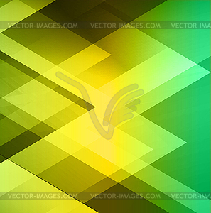 Green geometric business background - vector image