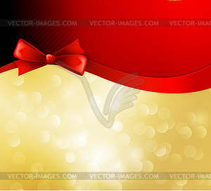 Christmas background with bow - vector clipart / vector image