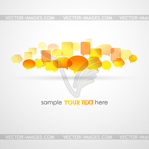 Speech bubble network background - vector image