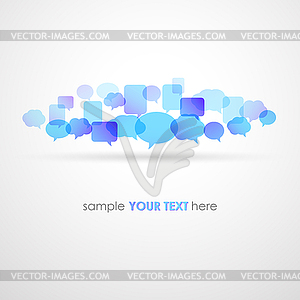 Speech bubble network background - vector clip art