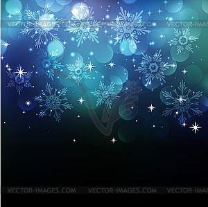 Christmas snowflkes background - vector image