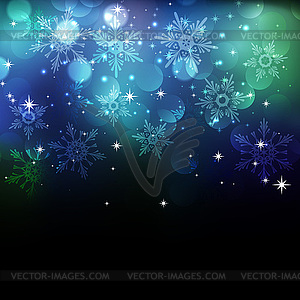 Christmas snowflkes background - vector clipart