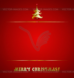 Merry christmas tree background - vector clipart