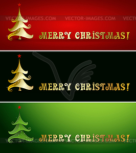 Merry christmas tree background - vector clip art