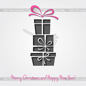 Merry Christmas card - vector image