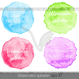 Watercolor splatters - vector clip art