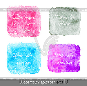 Watercolor splatters - royalty-free vector image