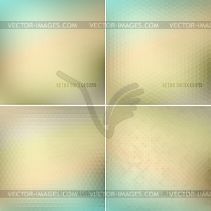 Retro colorful backgrounds collection - vector EPS clipart