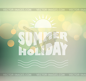 Sunny shine background with summer text - vector clip art