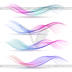 Abstract colorful transparent wave - vector clipart