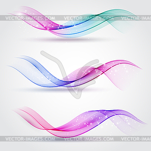 Abstract colorful transparent wave - vector image